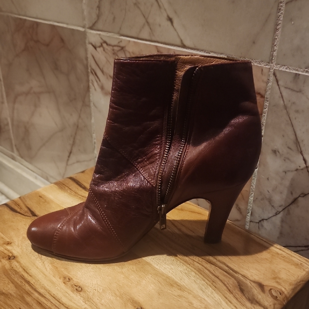 Brown Leather Ankle Boots
